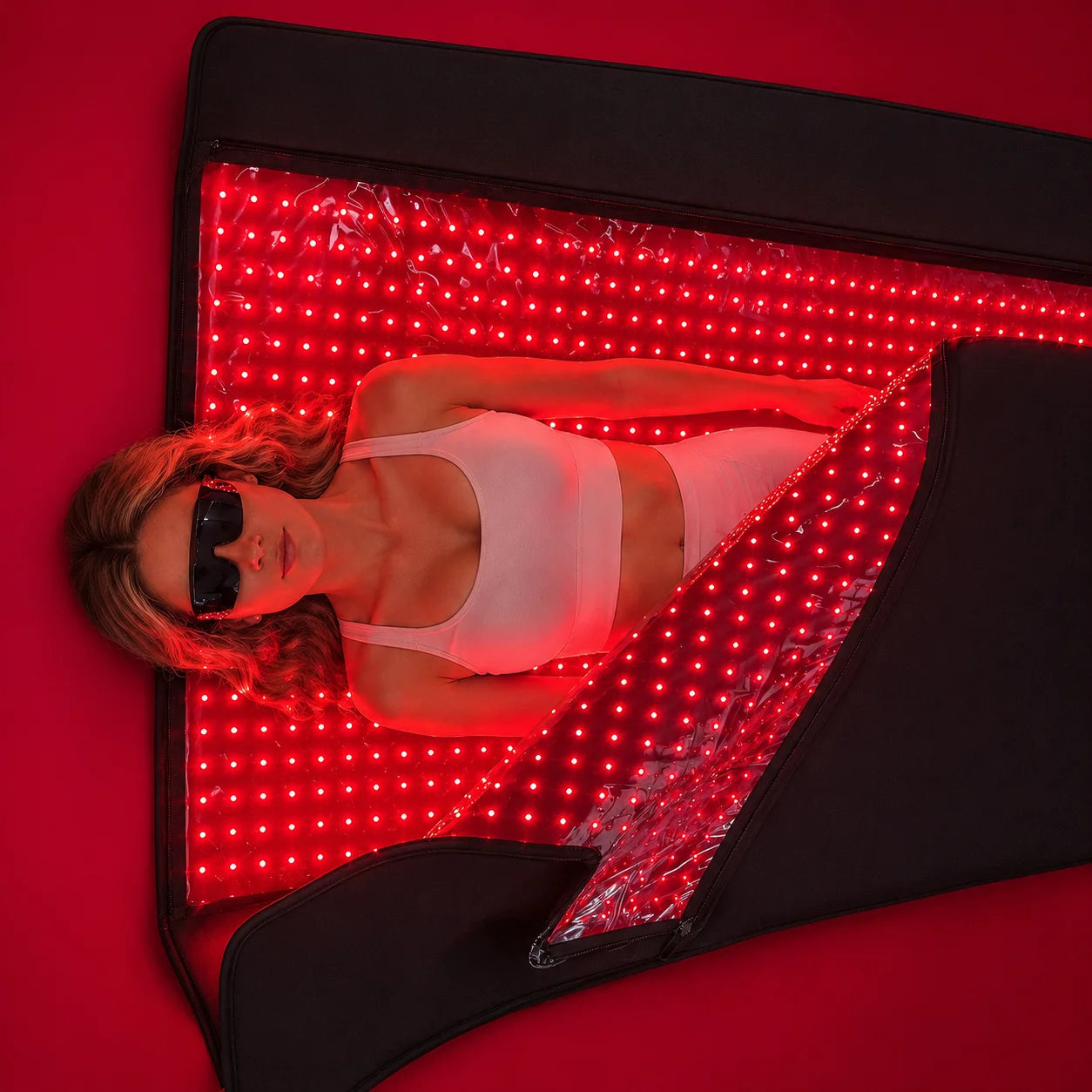 Red Light Therapy Sleeping Mat, Full Body LED Red Light Pad with 660nm & 850nm Near Infrared Light for Relaxation, Wellness